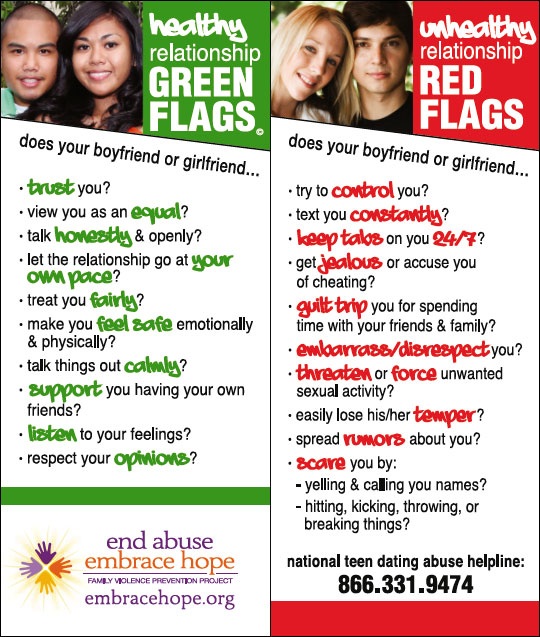 Teen Dating Red And Green Flags 